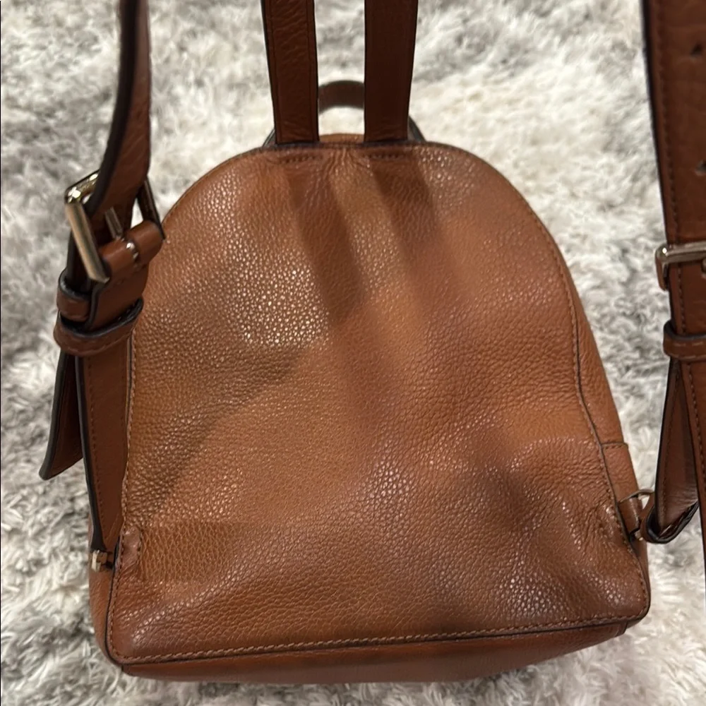 Kate Spade Cognac Leather Mini Backpack - Picture 8 of 16